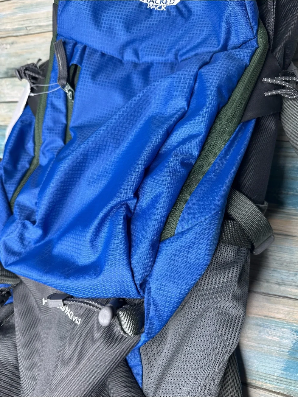 V1.3 Men's Blue and Gray Hiking Backpack